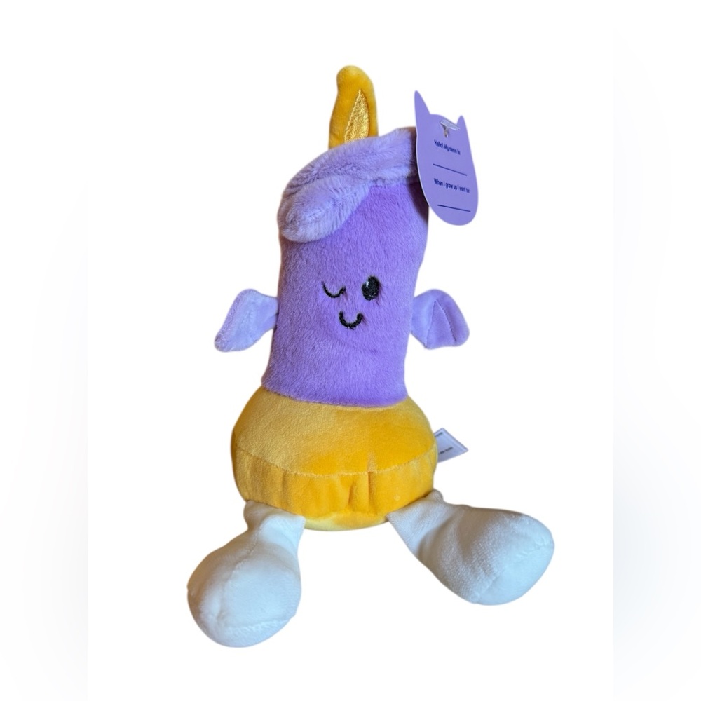 Gigglescape Halloween Purple Candlestick Bat Spooky Cute Stuffed Animal 6” NWT